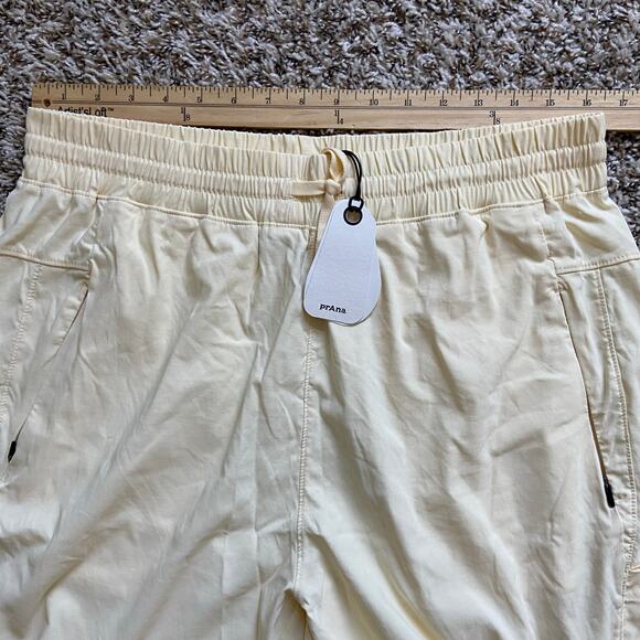 Prana Send Off Pant Women's L Sweet Cream Wide Leg Relaxed Straight High Rise - Picture 8 of 12